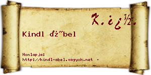 Kindl Ábel névjegykártya